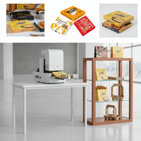 Machine d'impression de boîtes à pizza semi-automatique, imprimante numérique pour carton à passage unique avec une vitesse de 50 m/min, couleurs CMYK pour le carton