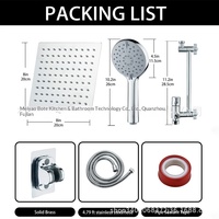 Pommeau de Douche à Main 5 Fonctions en Acier Inoxydable, 8/10 Pouces, Style Moderne Minimaliste, pour Douche Encastrée – Meilleure Vente