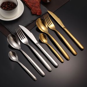 304 Stainless Steel <b>Steak</b> <b>Knife</b> Fork Set Modern Cutlery For Western Restaurant Hotel Use Reusable Dessert Spoon Included - Product Image 3