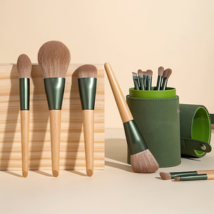 Juego de 12 <span class=keywords><strong>Brochas</strong></span> de Maquillaje Qingluo, Modelo Green Vine, Fibra Sintética, Mango de Plástico, Cangzhou, <span class=keywords><strong>Brochas</strong></span> de Cerdas Suaves <span class=keywords><strong>para</strong></span> Principiantes - Product Image 5