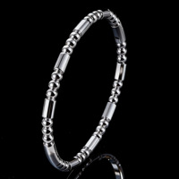 Bracelets en acier inoxydable plaqué or 18 carats, gravure CNC cylindrique, accessoires pour hommes, bijoux pour femmes, vente en gros