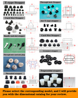 Bouchon en caoutchouc de silicone rond 5mm 8mm 9mm 10mm 12mm 13mm 14mm 15mm 16mm 20mm 22mm 32mm 34 mm 35mm 50mm 60mm 65mm bouchon