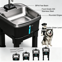 Fontaine à eau automatique pour chien Elecpet 2026 en acier inoxydable, design personnalisé avec réglage de la hauteur et fonction de détection, rechargeable
