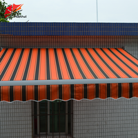 Auvents rétractables personnalisables en polyester et aluminium - Fonctionnement manuel, résistants au vent et aux UV, pour terrasses et usage commercial