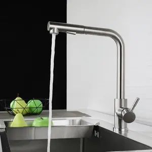 Gourmet Faucet New Design Stainless Steel 304 Pull Out Pull Down Kitchen Faucets