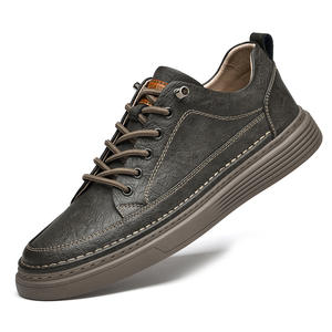 Zapatillas de cuero genuino transpirables de piel de vaca para hombre, mocasines casuales sin cordones con diseño hueco, a la moda - Product Image 5