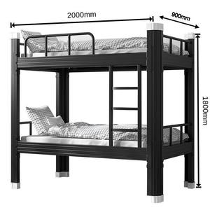 Сверхпрочное общежитие Лофт школьный отель металлический каркас кровати оптом на заказ двухэтажная стальная труба металлическая двухъярусная кровать для взрослых - Product Image 1