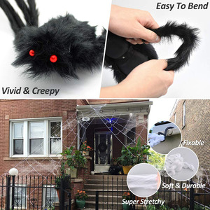 Telaraña de Peluche Realista Extra Grande Hongyu, Decoración de Halloween para Interiores y Exteriores - Product Image 4