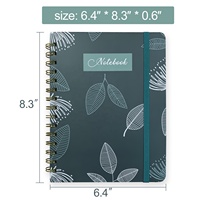 Carnet de notes en spirale à fil, vente en gros, A5, à couverture rigide, personnalisé, planificateur de jour, Journal imprimé, carnet de notes en spirale pour étudiants