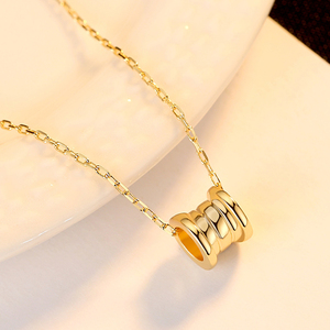 CZCITY minimalismo collana in argento Sterling 925 dorato collana con ciondolo natalizio tendenza - Product Image 5