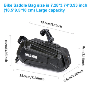 Hộp đựng đồ xe đạp cứng cáp chống nước WILDMAN XT7, túi yên xe đạp thể thao ngoài trời có thể điều chỉnh, túi nhỏ dưới yên xe <span class=keywords><strong>MTB</strong></span> - Product Image 6