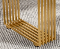 Table de salle à manger de luxe moderne avec toit en marbre sur les pieds en métal doré