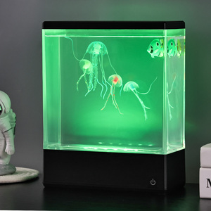 <span class=keywords><strong>Lampe</strong></span> de nuit en plastique en gros, LED mini DC, faible consommation d'énergie, <span class=keywords><strong>design</strong></span> rectangulaire en forme de <span class=keywords><strong>méduse</strong></span>, pour la décoration de la chambre à coucher, de la table de chevet - Product Image 2