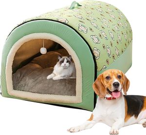 2 in 1 Cat Cave <b>Bed</b> House Pet <b>Bed</b> Cave Dog <b>Bed</b> House Indoors Washable Pet <b>Beds</b> Plush with Ball Pendant Hideaway Cat Cave <b>Bed</b> - Product Image 4