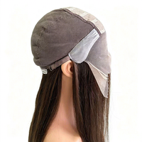 Perruque médicale de luxe en cheveux humains vierges de qualité supérieure avec bonnet en soie et base en soie sans colle en silicone, effet cuir chevelu réaliste, pour femmes