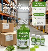 Complément Alimentaire Marque Blanche : 60 Gummies de Moringa, Extrait de Feuilles et Graines de Moringa 240mg, Sans OGM