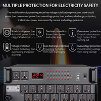 TNH PS-DCP800 16 + 2 Outlet, pengontrol Daya Sequencer Power Conditioner dengan tampilan tegangan Digital sakelar udara
