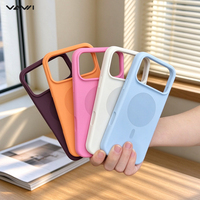 Coque arrière magnétique en silicone liquide VAWI S144 pour iPhone 16 17 18 Pro et Pro Max 2,55 mm, finition mate, OEM ODM, fourniture en marque privée
