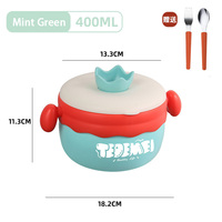 Ensemble de boîtes à lunch isothermes pour enfants, écologiques, durables, modernes, multicolores, en acier inoxydable 304 solide