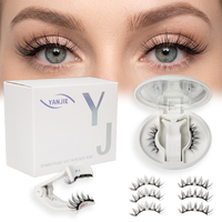 Cils magnétiques souples personnalisés, courbure D, imperméables, flexibles, en PBT, avec applicateur pour le voyage