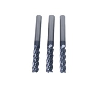 Fraise à queue en carbure à revêtement nano noir, fraise à fond plat, fraise diamantée pour bois CNC pour acier à 62 degrés