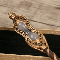Baguette Magique Décorative en Résine 2026 avec Décor Sablier, Accessoire de Costume Cosplay pour Fête d'Halloween, Livraison Directe