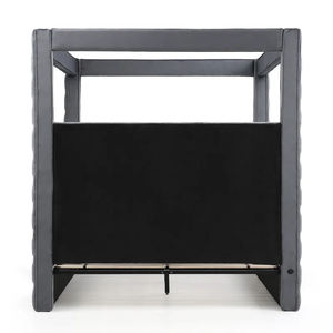 Pinzhi ชุดเฟอร์นิเจอร์ห้องนอนแบบสั่งทำของบ้านหรูหราเตียงขนาดคิงไซส์หุ้มหลังคาเตียงเดี่ยวชุดห้องนอนพร้อมลำโพง - Product Image 4