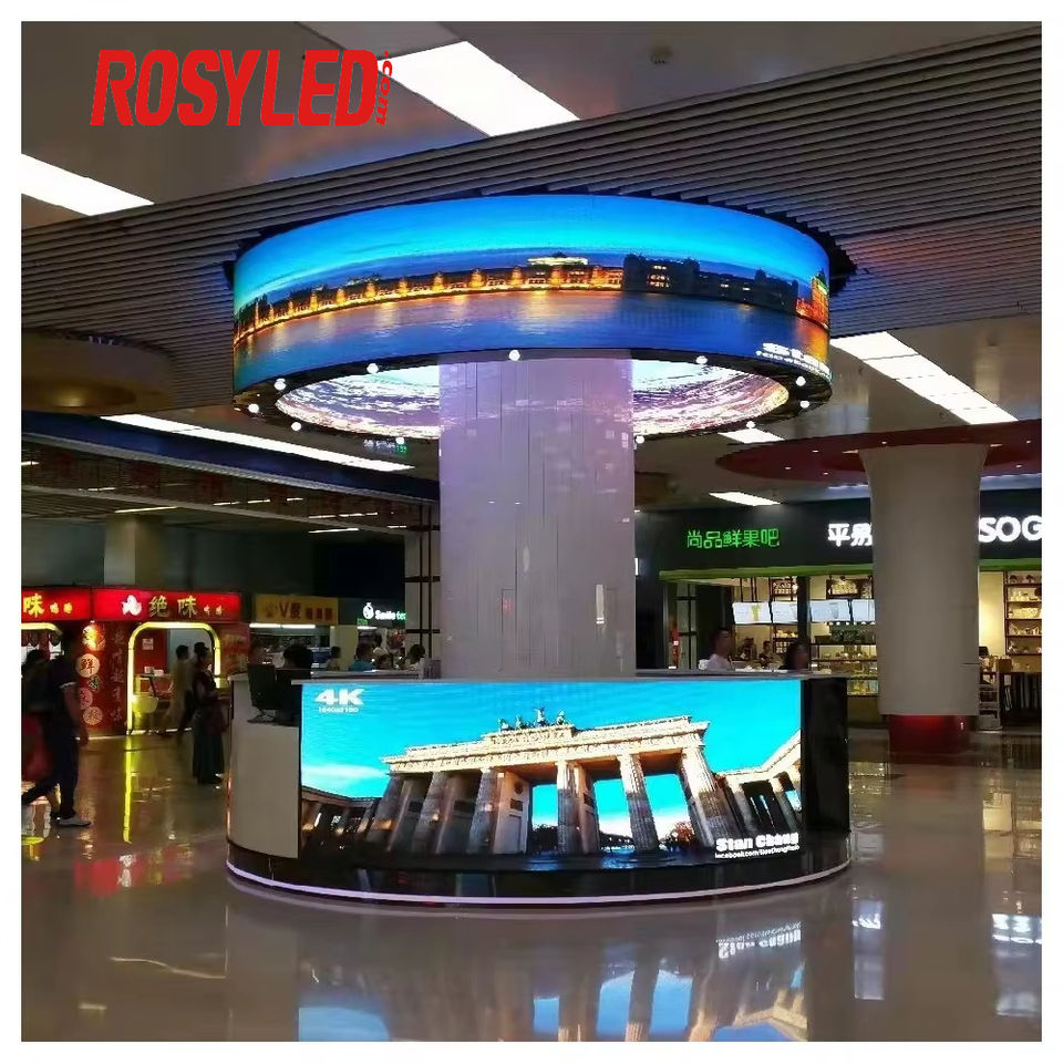 P1.8 P2.0 P2.5 P3 Indoor Flexible Led Screen Led Column Display Panel ...