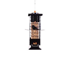 Mangeoire à oiseaux cylindrique intelligente et automatique, anti-écureuils, en métal et plastique, fabriquée en Chine, pour jardin extérieur transfrontalier
