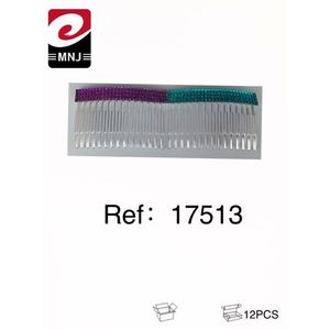 MNJ Hair Clip 12 pezzi Ref17513 Clip per borsa colorate viola e verde acqua - Product Image 3