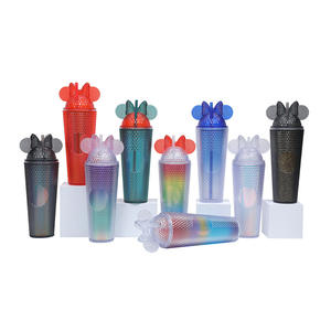 Luxe 710ml en plastique enfants Carton Minnie grande capacité bouteille d'eau Portable Double paroi gobelets avec couvercle et paille - Product Image 4