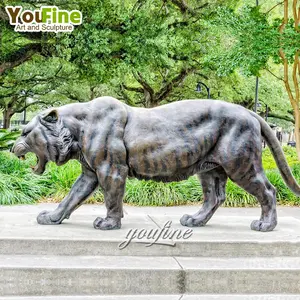 Leben größe metall bronze tiger statue