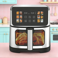 Friteuse à air numérique multifonctionnelle de haute qualité 8L sans huile, écran tactile, acier inoxydable, certifiée CE ETL GS