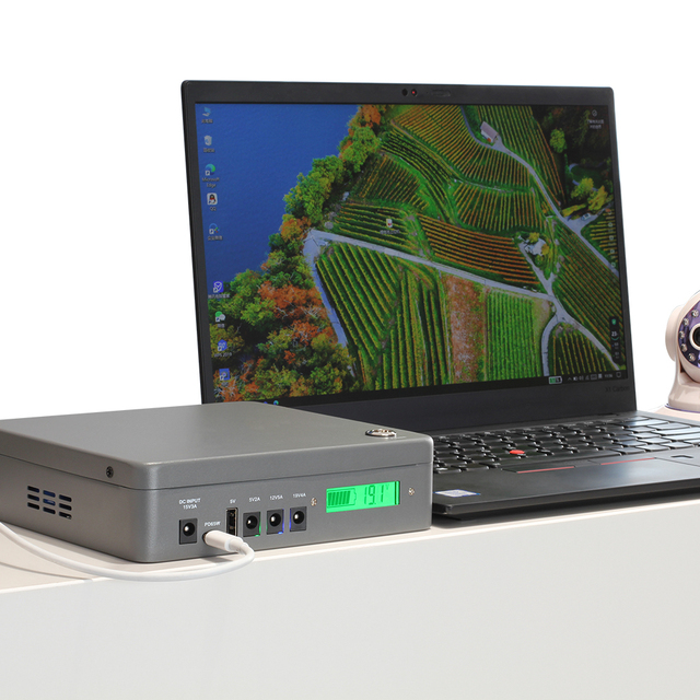 5V 12V 19V Mini UPS 30000mAh Lifepo4 Lithium Battery 96WH Long Backup with USB-C Power Delivery 3.0 for Networking Computer