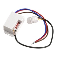 Sensor PIR Mini untuk Dalam Ruangan, Sensor Gerak Inframerah Terpasang di Langit-langit, 110-240V 800W Jangkauan Maks. 6m/360