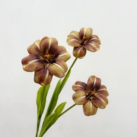 Fleurs artificielles, tulipes brunes, petit bouquet, PU de haute qualité, accessoires photo, décoration intérieure, arrangement floral