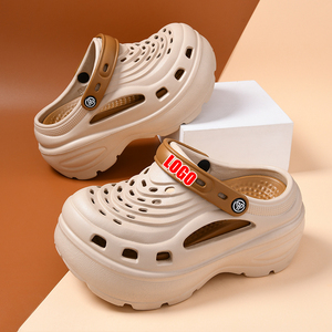 Femmes été EVA sandales à talons fond épais anti-dérapant sabots Sexy femme plate-forme compensées conceptions transparentes hauteur augmentant - Product Image 1