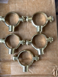 Copper Pipe <b>Clamp</b> for Water Supply Heavy Duty Brass Pipe Holder - Product Image 1