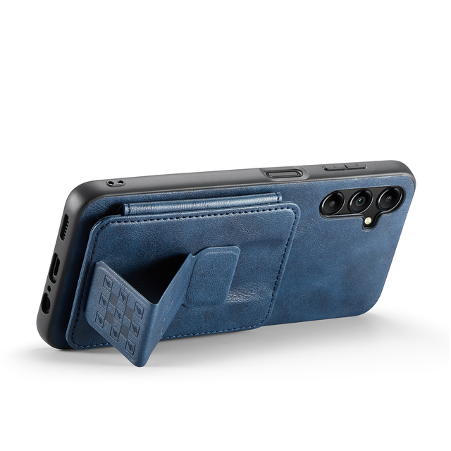 PU Leather Wallet Function Wrist Strap Band Kickstand Shockproof Protective Phone Case for for Samsung Galaxy A25 A35 A55