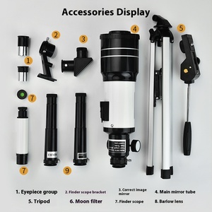 Jumelles en métal haute définition de télescope de réfracteur <span class=keywords><strong>astronomique</strong></span> d'entrée de gamme professionnelle haute puissance 30070 pour étudiants enfants - Product Image 5