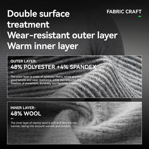 ROCKBROS-Para Hombre, Camisa de Manga Larga con Capa Base de Lana <span class=keywords><strong>Merino</strong></span> de Tecnología de Alta Calidad para Otoño e Invierno - Product Image 4