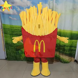 Funtoys McDonald's Food Pommes Frites Maskottchen Kostüm Cartoon Charakter Kostüm für Erwachsene