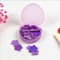 Savon en papier soluble portable aux herbes pour le lavage des mains, blanchissant et amincissant, en forme de mini pétales jetables