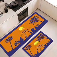 Tapis de cuisine en mousse PVC imperméable, antidérapant, résistant, de haute qualité, anti-fatigue, floral, moderne, minimaliste