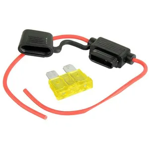 20A ATC Waterproof Standard Mini Fuse Holder Wire Cable 16AWG - 24AWG In-Line Blade Fuse Holder for Automotive Boat Truck