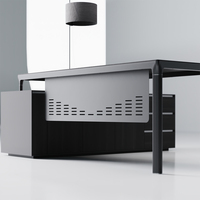 Bureau de direction moderne en forme de L certifié CE Mobilier en bois Vente en usine