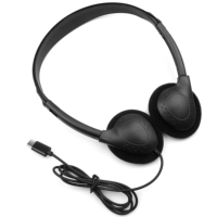 Headphone Berkabel Youngrun Y857 Jack 3.5mm Ringan di Atas Telinga untuk Sekolah, Kelas, Anak-anak, Pesawat, Headphone Sekali Pakai