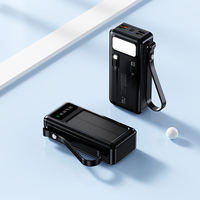 Sac de charge solaire haute capacité 40000mAh 22.5W avec câble Type-C intégré, poignée et lampe de camping à charge rapide