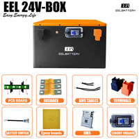 EEL DIY kotak 4S 8S 12V 24V, baterai Lifepo4 280Ah 302Ah 280K, 6kWh 7kWh 10kWh 15kWh Kit baterai Lithium rak Server