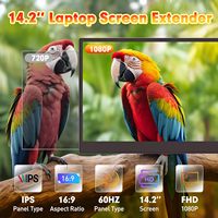 Écran d'extension portable ultra-fin 14,2 pouces S8 Ultra Tri pour ordinateur portable, double/triple moniteur externe